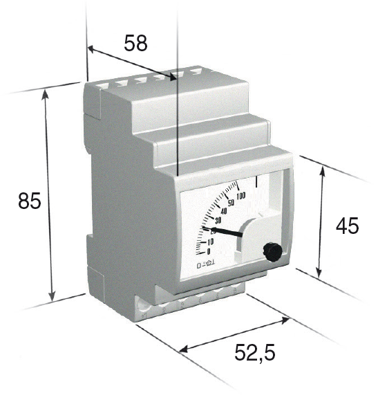 Hutschienen-voltmeter